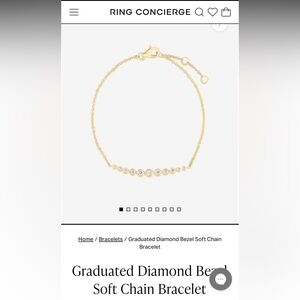 Ring Concierge Graduated Diamond Bezel Soft Chain Bracelet